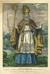St. Patrick, veröffentlicht von Currier & Ives, um 1860 (handkolorierte Gravur)
